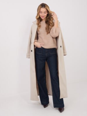 Alternative view of Jersey elegante de punto con manga larga FERI – beige