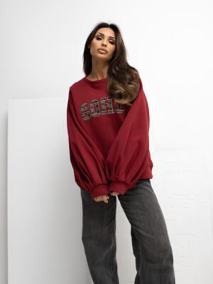 Alternative view of Sudadera con estampado SOHO - burdeos