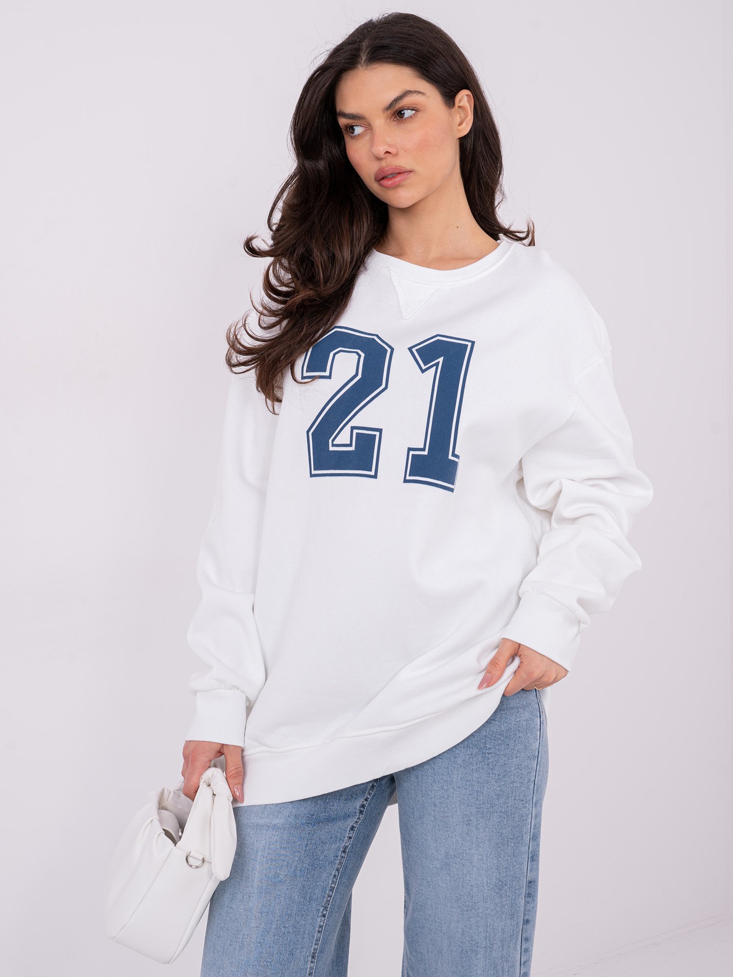 Sudadera oversize número 21 - ecru - Imagen 3