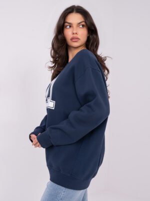 Alternative view of Sudadera oversize número 21 - azul marino