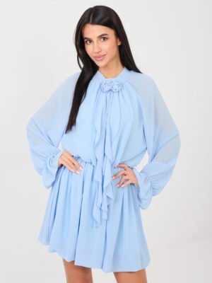 Vestido de gasa Mulen - azul claro