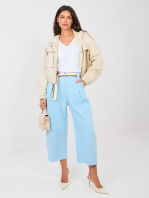 Pantalones culotte de algodón Dive - azul claro