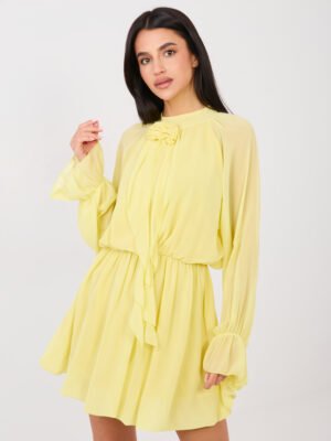 Vestido de gasa Mulen - amarillo claro