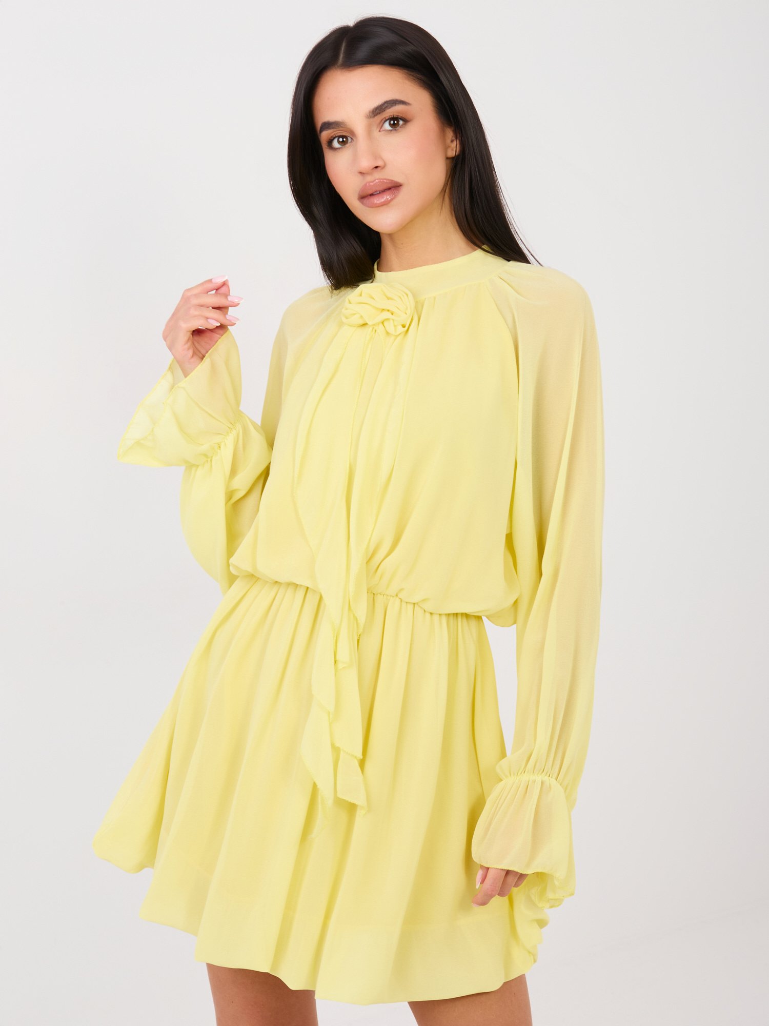 Vestido de gasa Mulen - amarillo claro