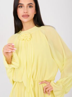 Alternative view of Vestido de gasa Mulen - amarillo claro