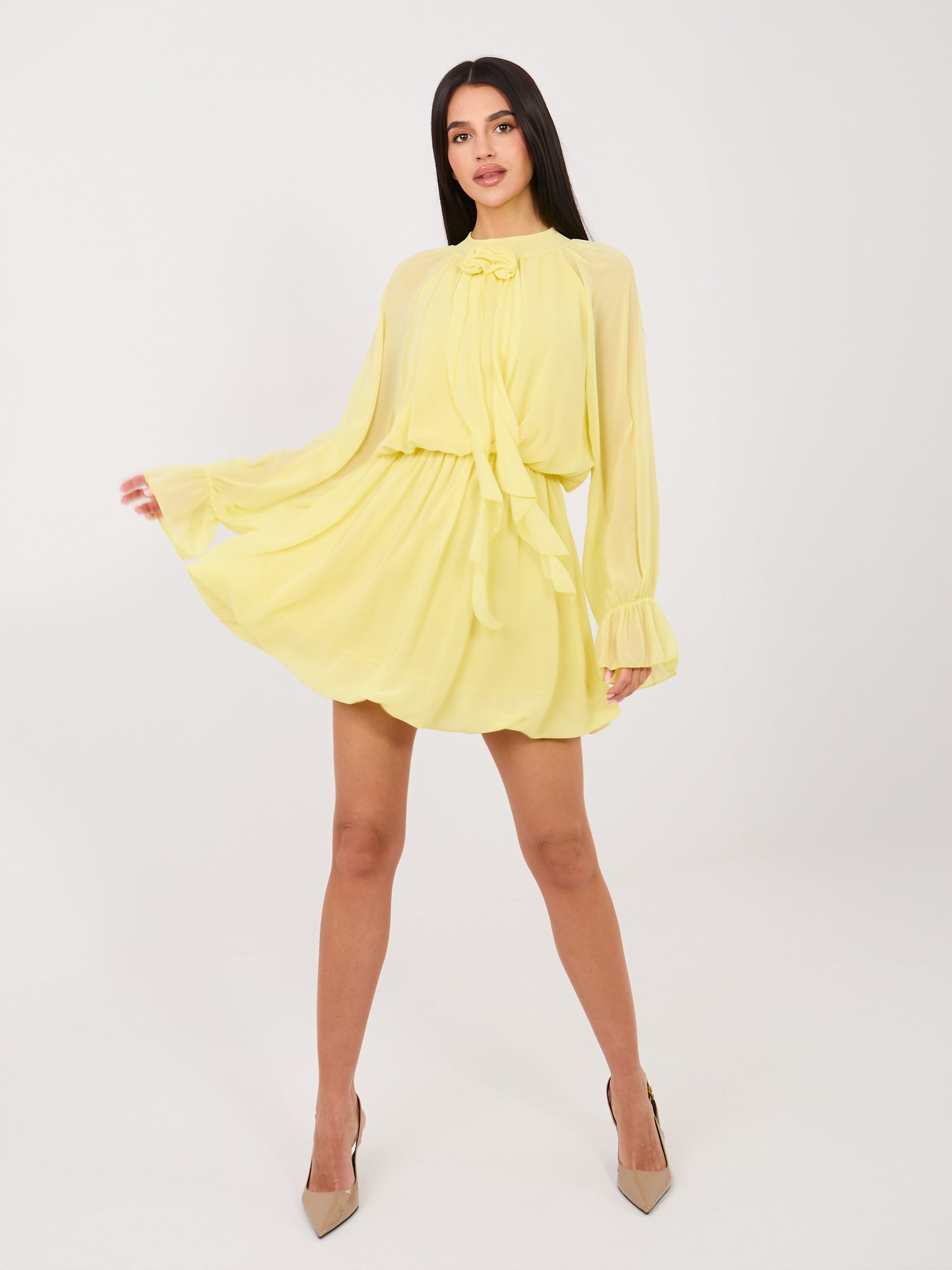 Vestido de gasa Mulen - amarillo claro - Imagen 4