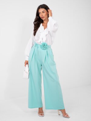 Pantalones palazzo de talle alto Marmi – verde menta