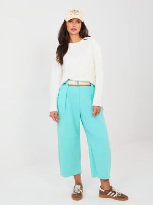 Pantalones culotte de algodón Dive - turquesa