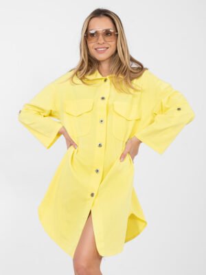 Vestido camisero con bolsillos JAMIE- amarillo
