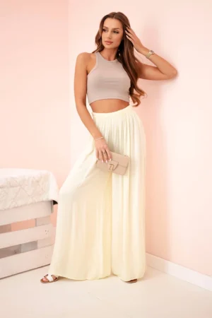 Patalon viscosa MIMI amarillo claro