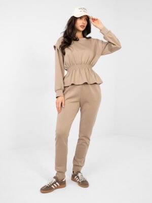 Conjunto casual con cintura marcada DESTINY - beige oscuro