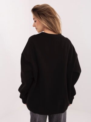 Alternative view of Sudadera oversize con bordado CHOCOLATE negro