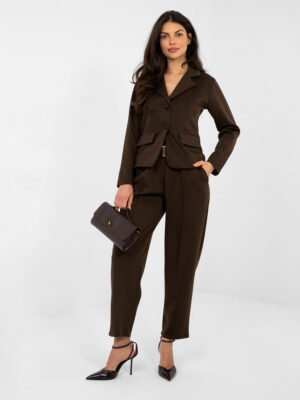 Chaqueta suave de estilo casual CALLY marrón oscuro