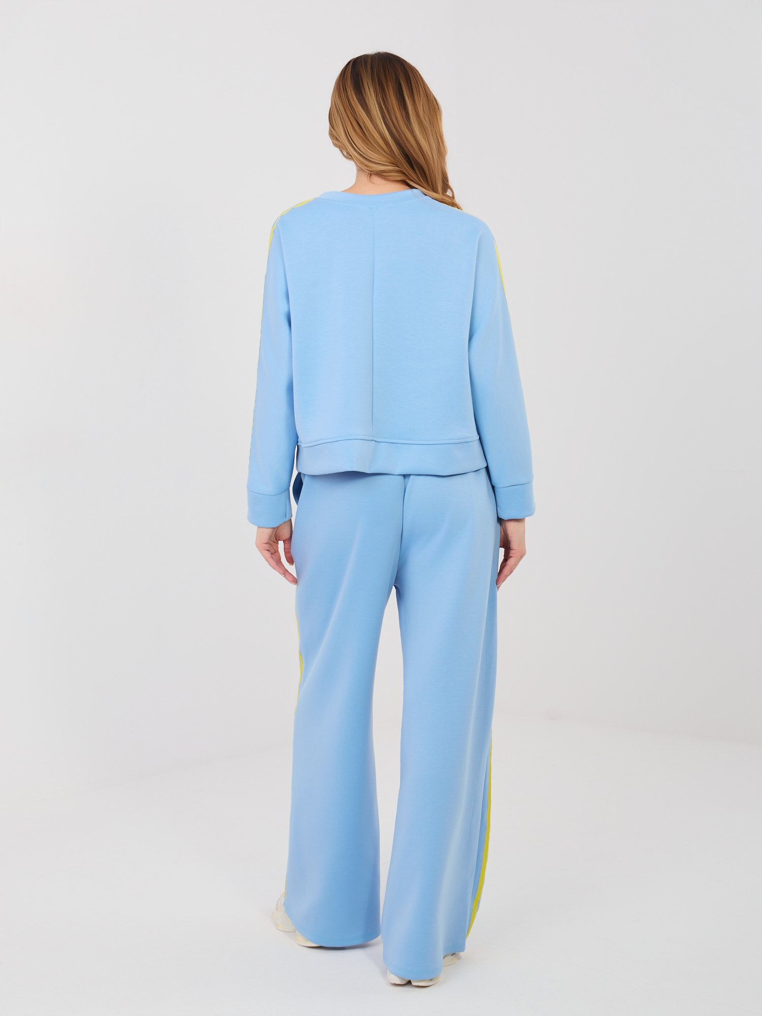 Conjunto de sudadera y pantalón con franjas laterales LUISS - azul claro - Imagen 6