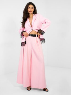 Pantalones palazzo amplios y estilosos MORRI – rosa claro