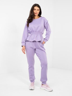 Conjunto casual con cintura marcada DESTINY- violeta claro