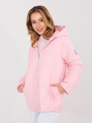 Chaqueta acolchada con capucha SHANNON - rosa claro