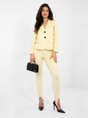 Chaqueta suave de estilo casual CALLY amarillo claro