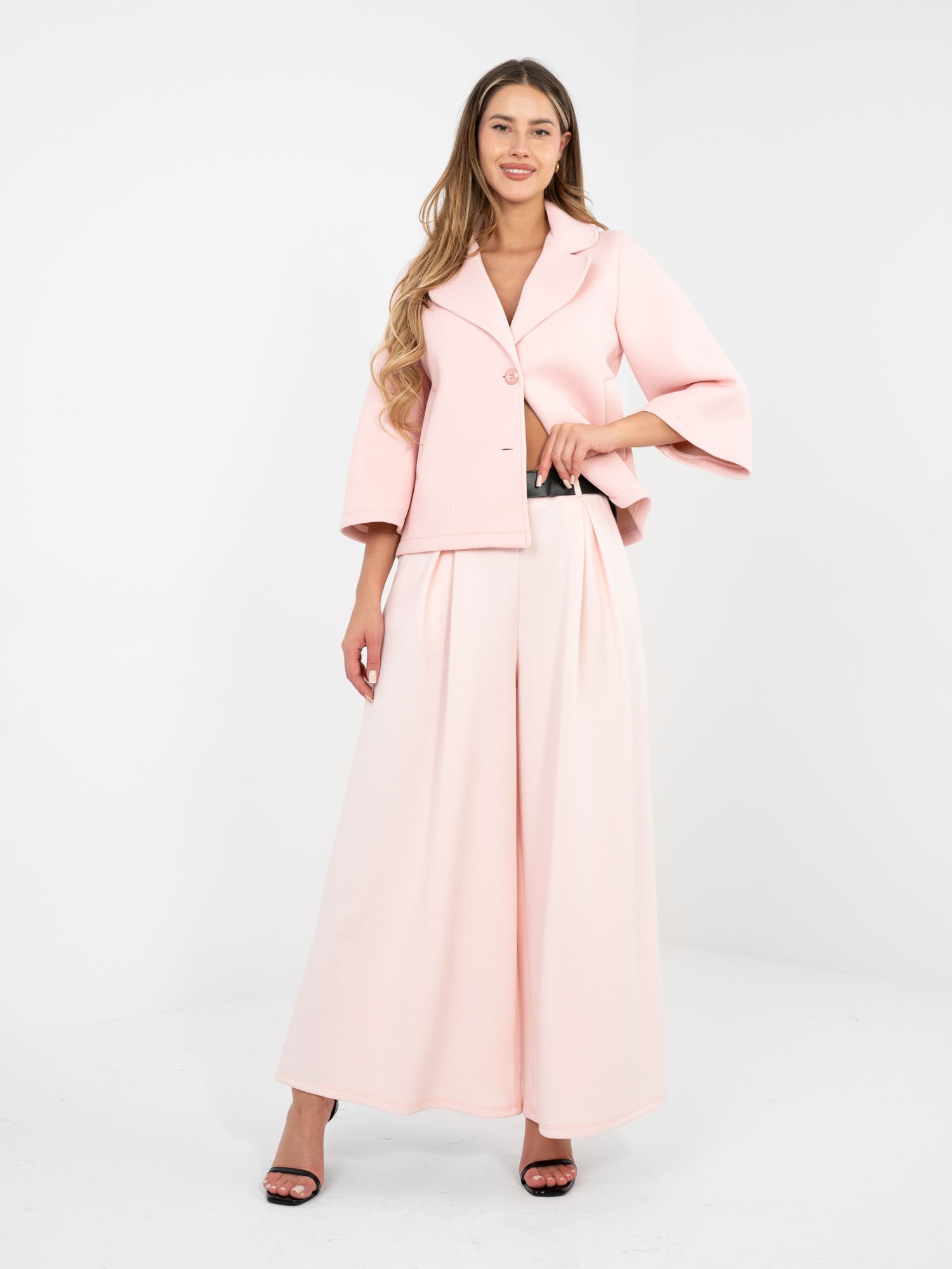 Pantalones palazzo amplios y estilosos MEIDA - rosa claro - Imagen 2