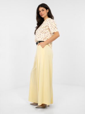 Alternative view of Pantalones palazzo amplios y estilosos MORRI – amarillo claro