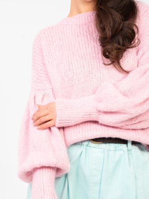Alternative view of Oversize jersey con lana y mangas abullonadas RIA - rosa claro