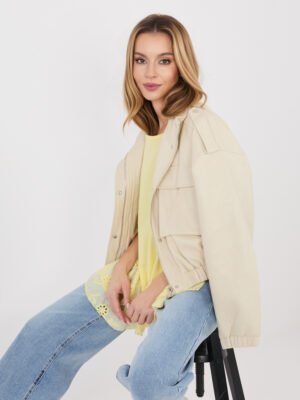 Alternative view of Blusa casual con encaje y volantes en el bajo ELODY amarillo claro